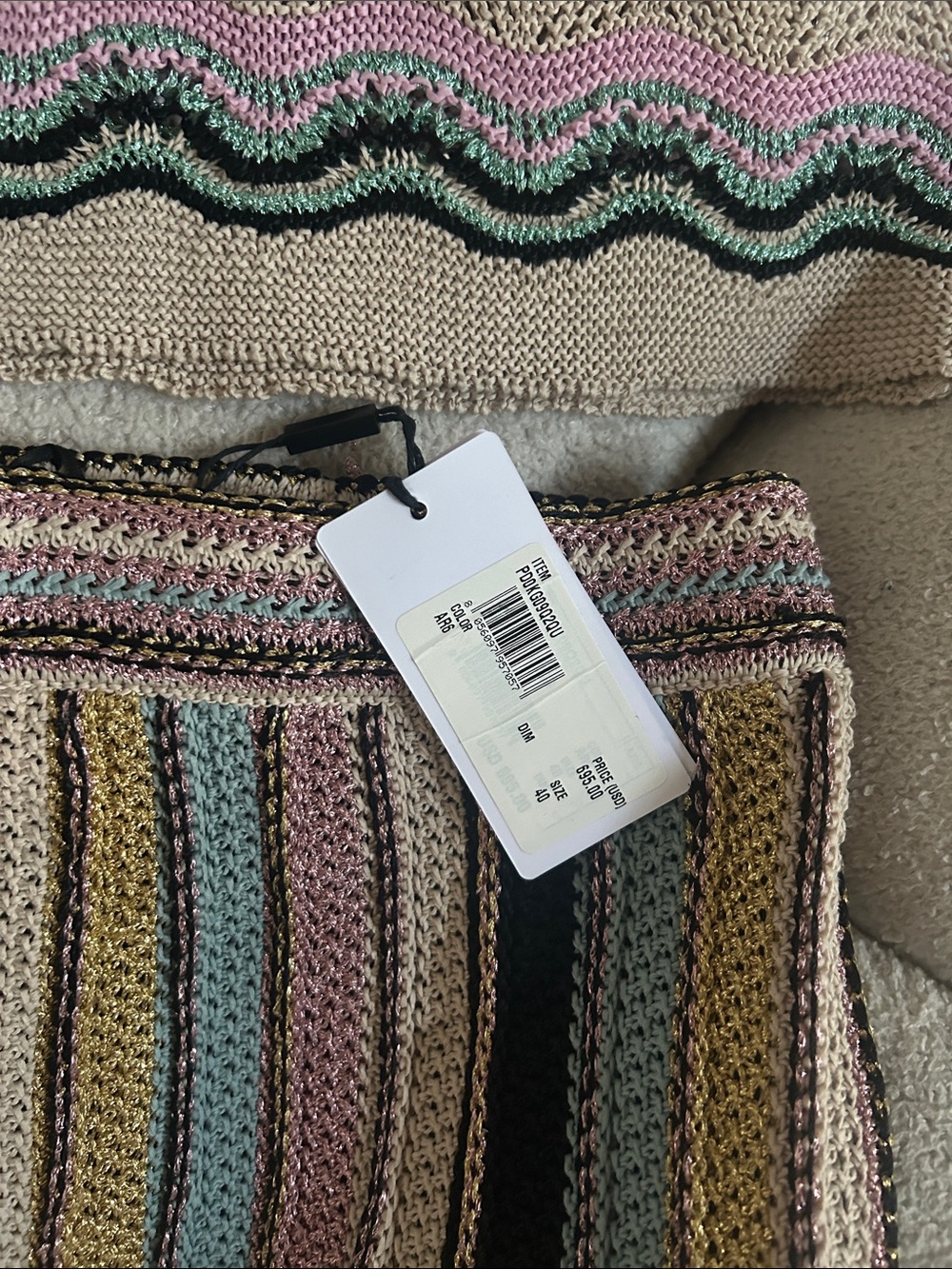 M by Missoni Girls' Multicolor Striped Knit Top & Skirt Set - Picture 3 of 5